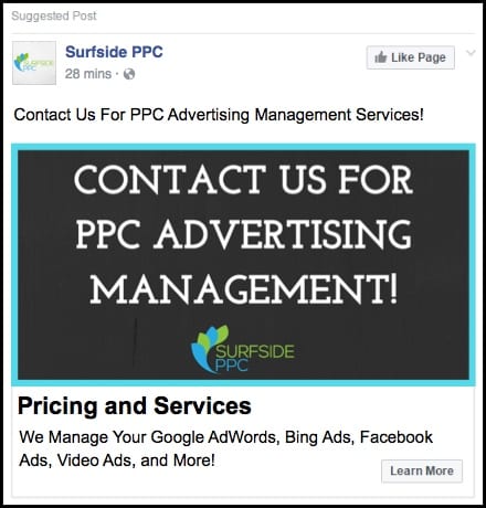 b2b facebook advertising example