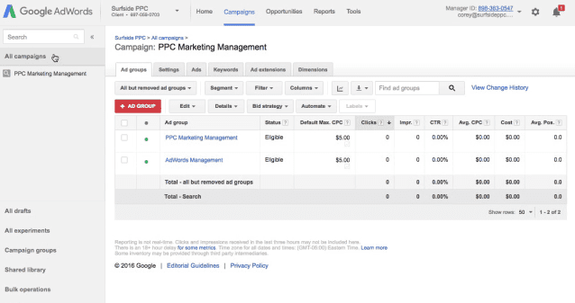 step 11 publish your adwords campaign