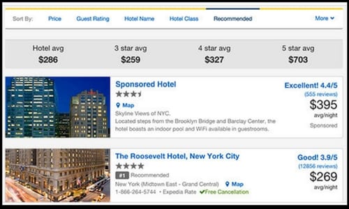 expedia travel hotel ads
