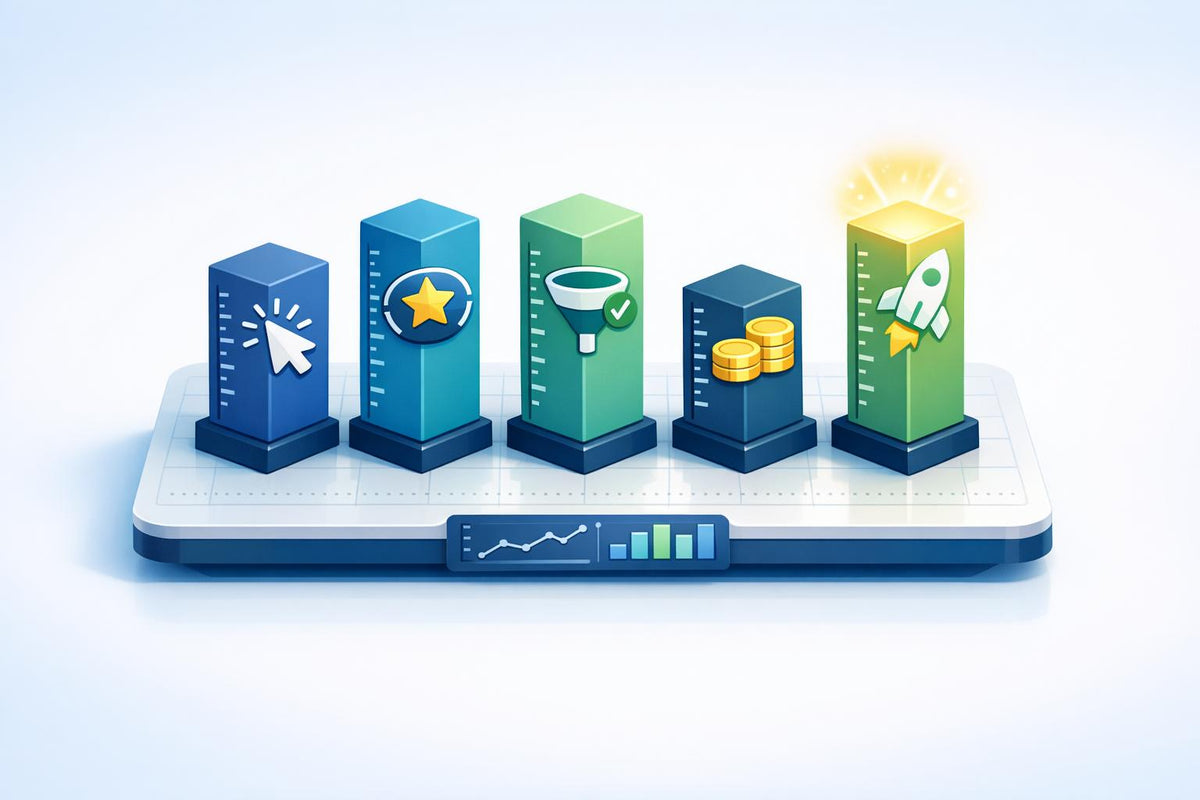 a visual of ppc ad performance metrics including... 5 Google Ads Metrics You MUST Track (CTR, CPC, ROAS) – Surfside PPC
