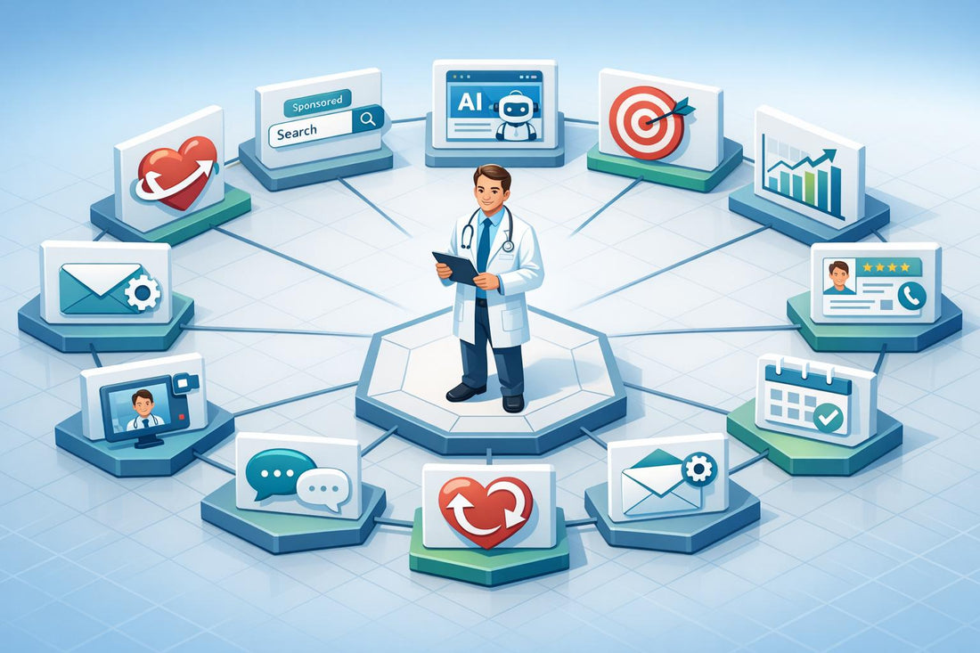 Marketing strategies for doctors and medical professionals including search ads, AI tools, and patient targeting.
