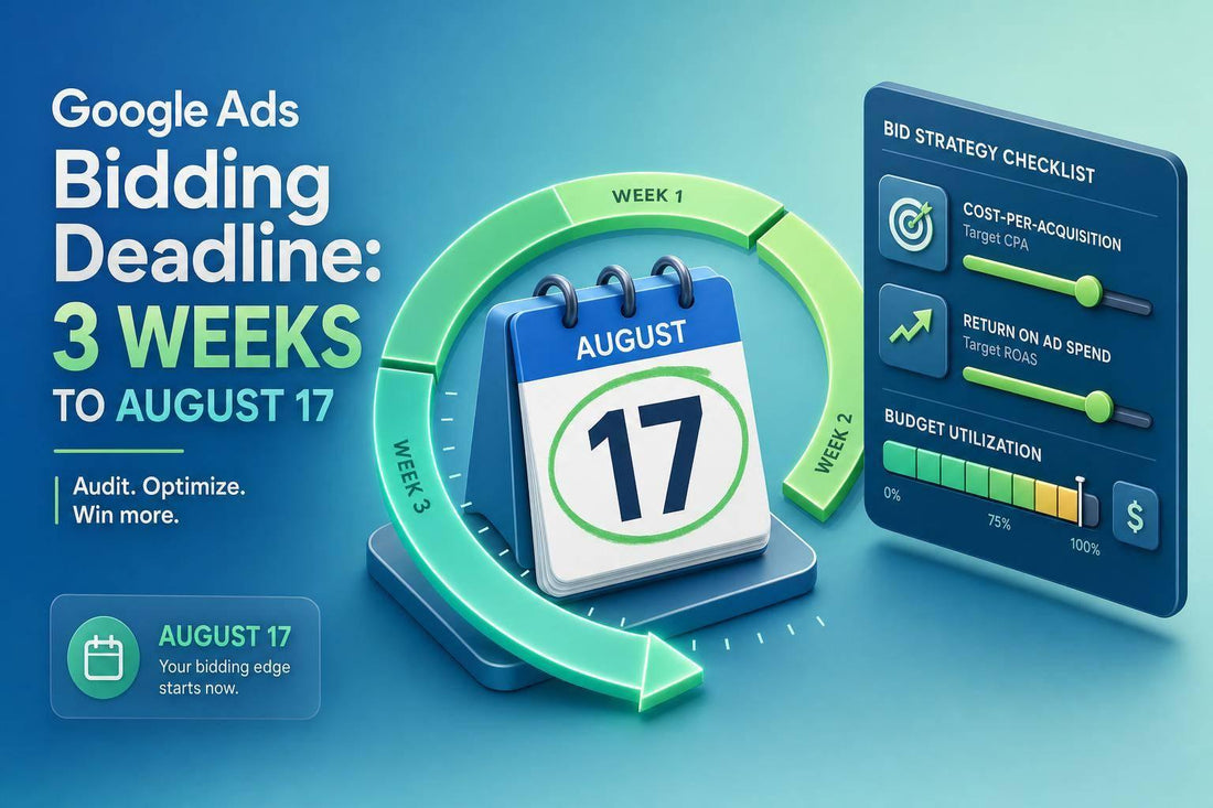 Google Ads Bidding Deadline: 3 Weeks to August 17
