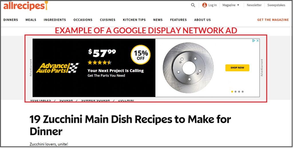 example of google display network ad