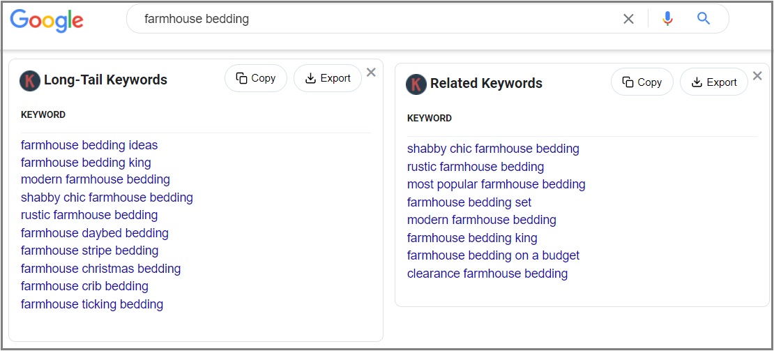 keywords everywhere keyword research