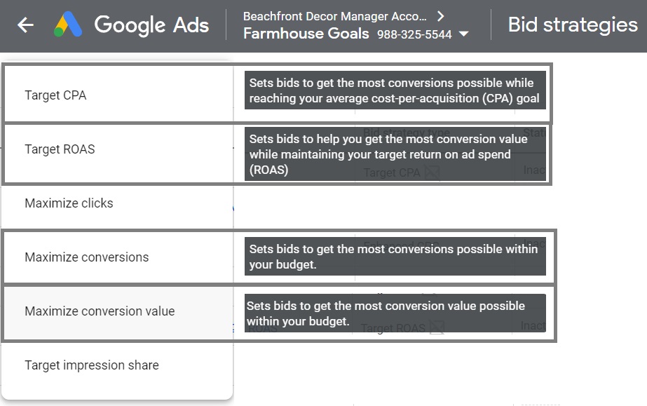 Google Ads Smart Bidding Strategies Surfside PPC