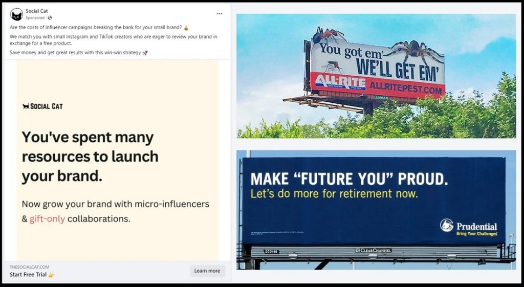 examples of ads that are clear about what their are promoting and have good copywriting