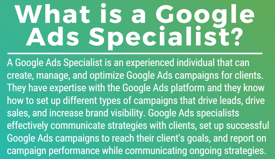 what is a google ads specialist