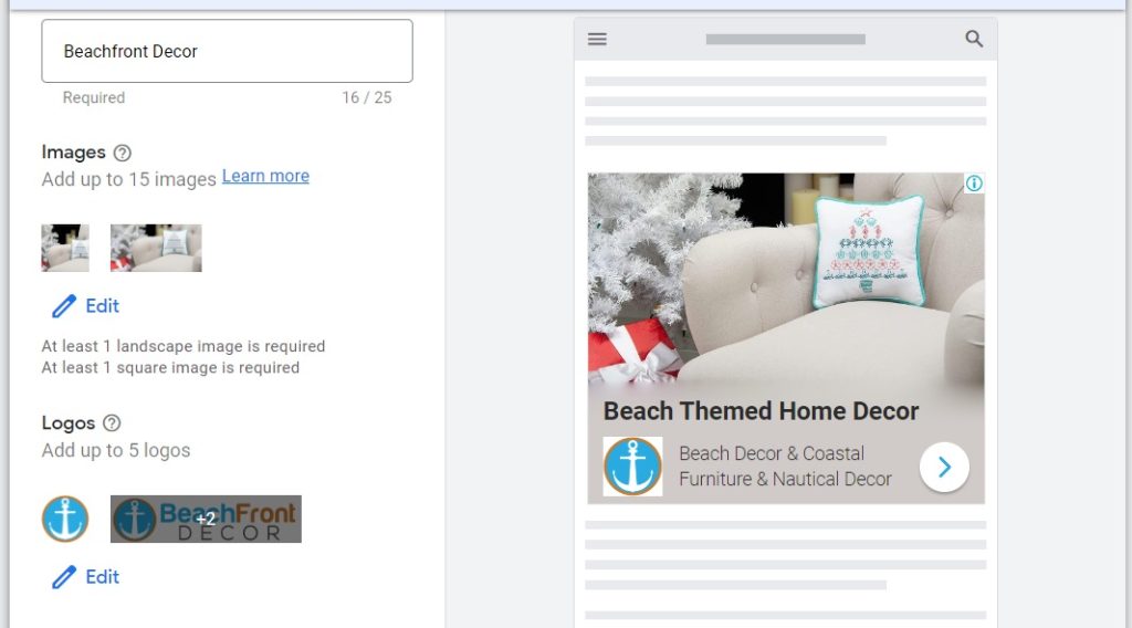 create your responsive display ads