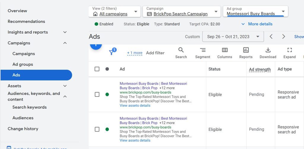 create responsive search ads in your google ads campaign