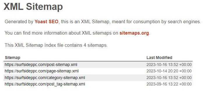 generate an xml sitemap using yoast seo
