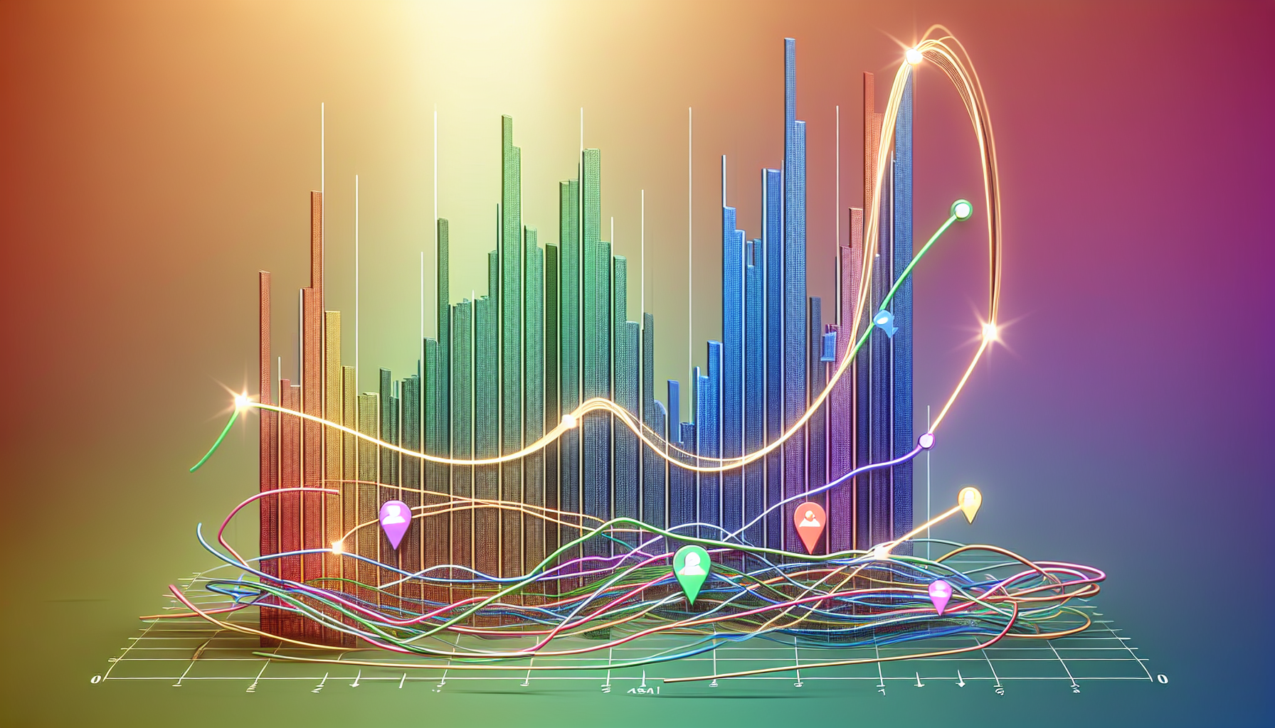 A chart showing the average cost per click trends over time.