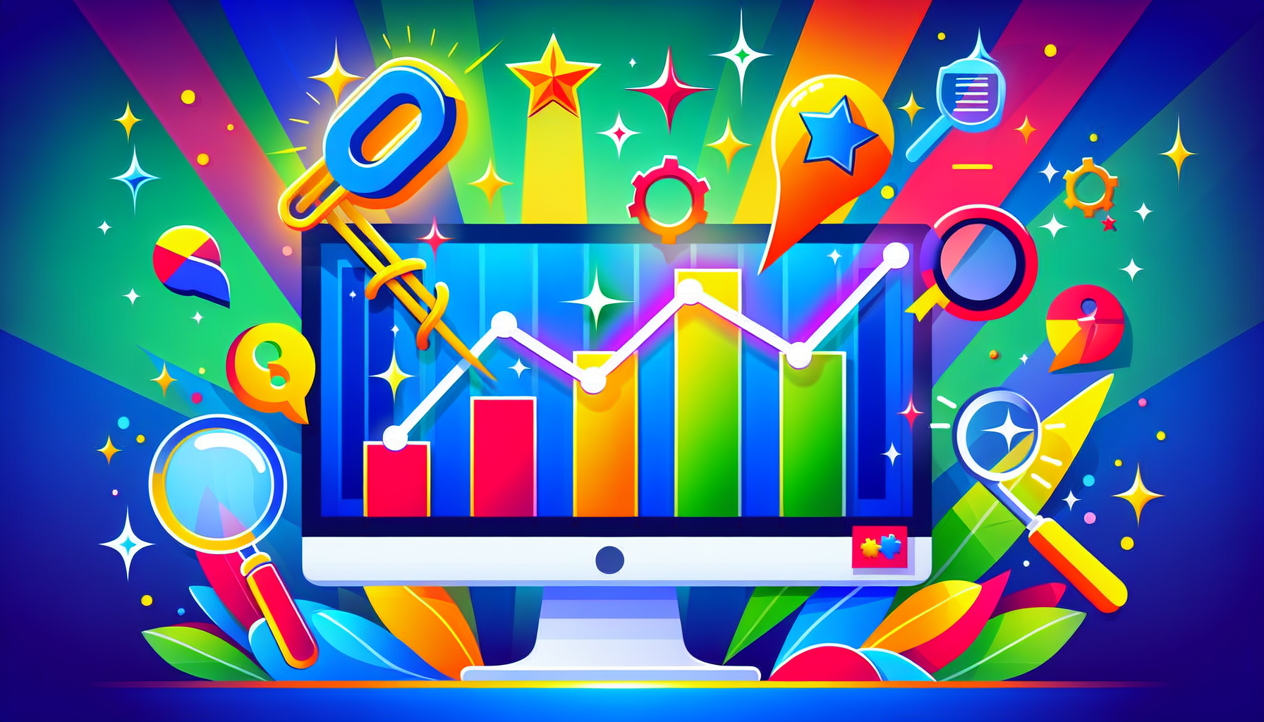 An illustration depicting the concept of website rank and its importance in SEO, highlighting various ranking factors.